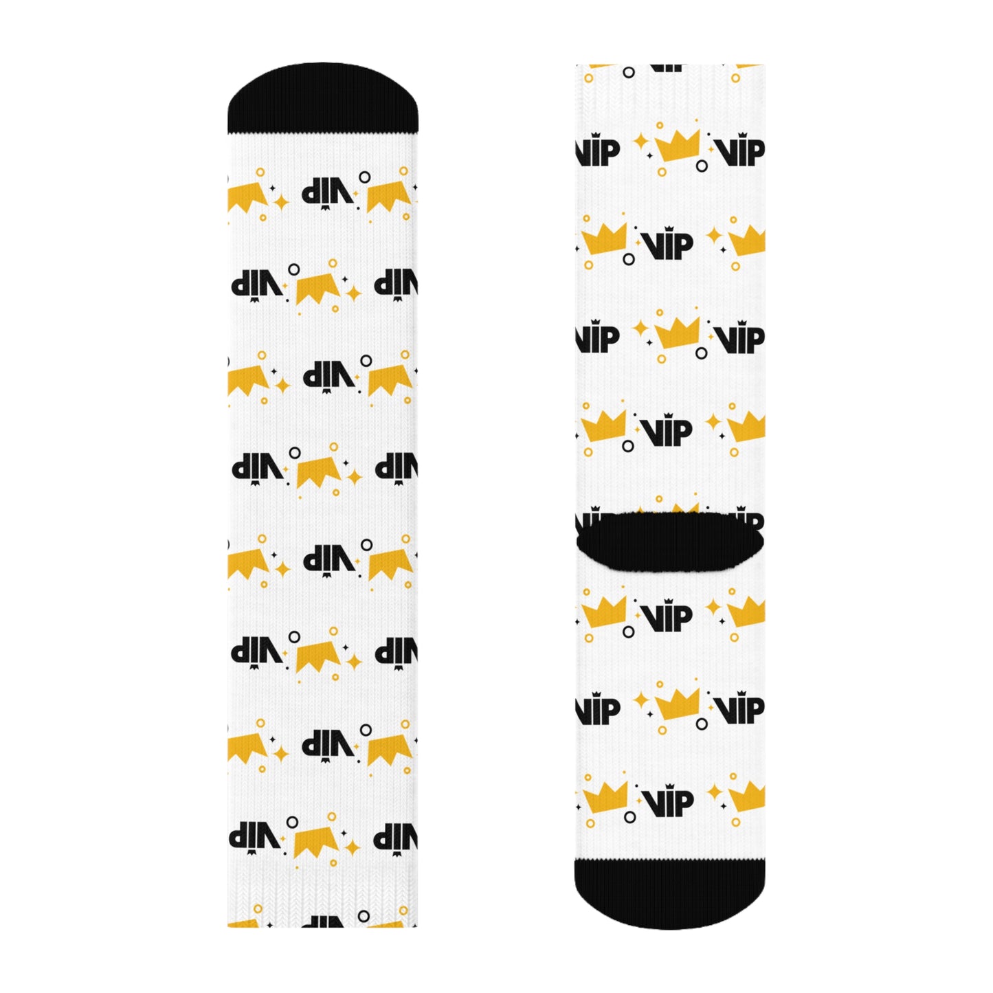 Pattern Parade - White Crew Socks