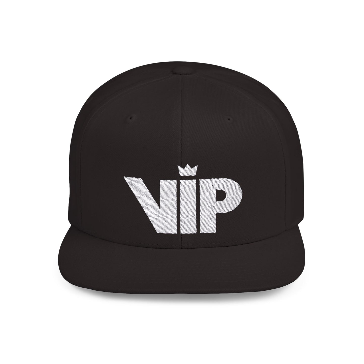 The Iconic White Embroided - Flat Bill Snapback