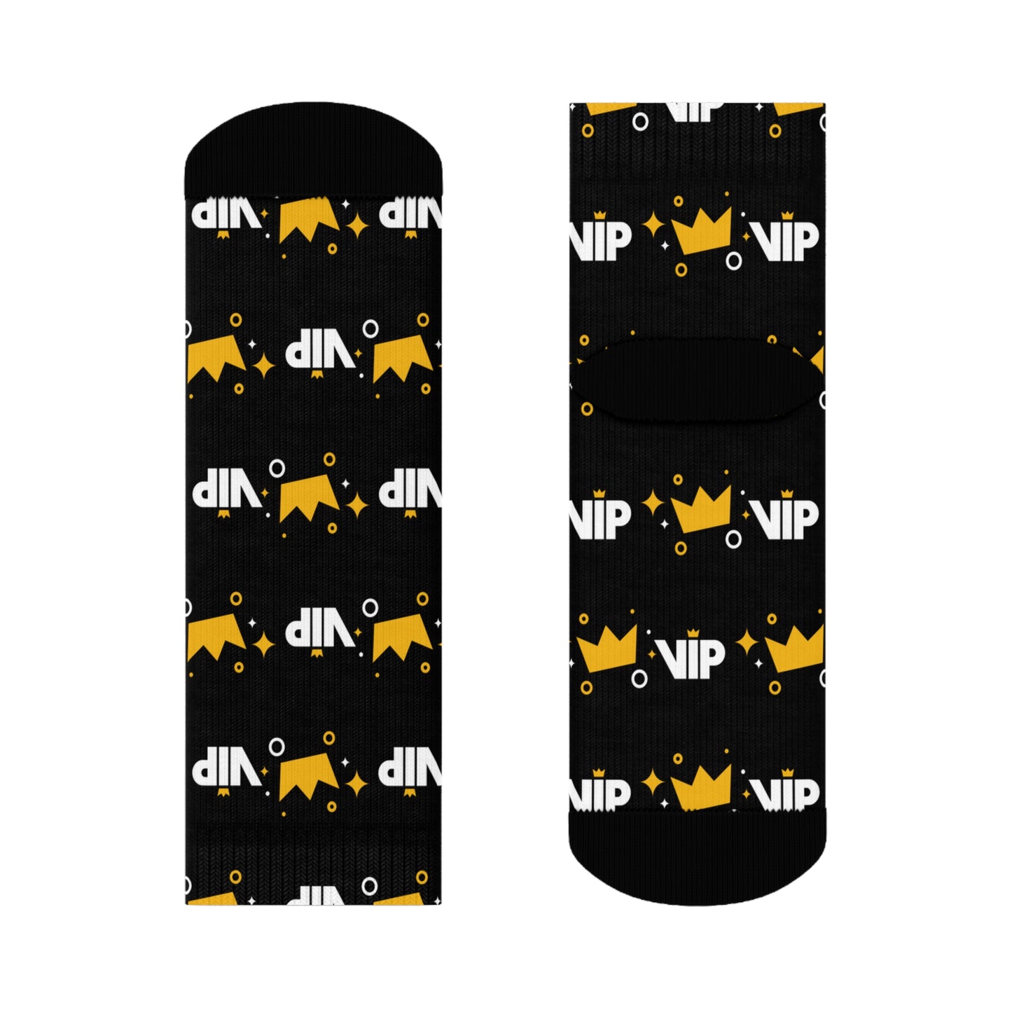Pattern Parade - Black Crew Socks