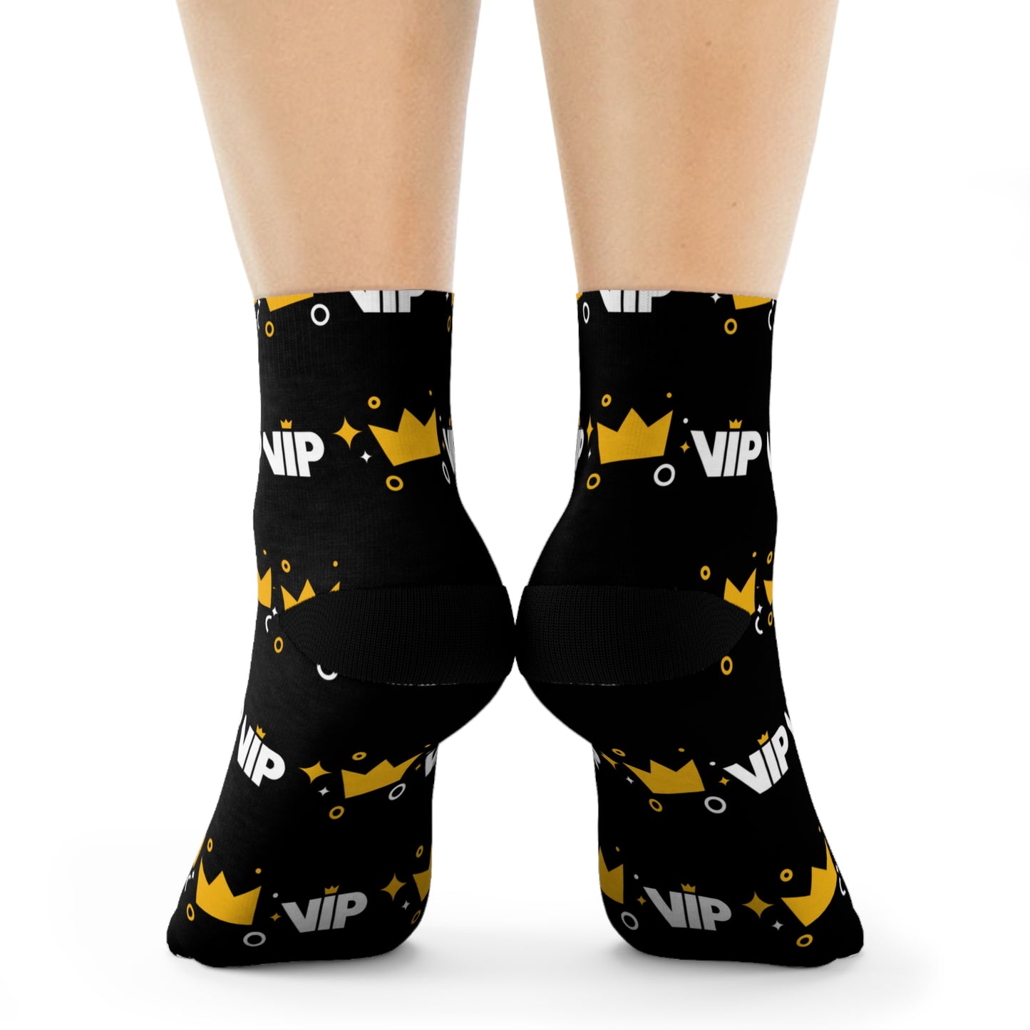 Pattern Parade - Black Crew Socks