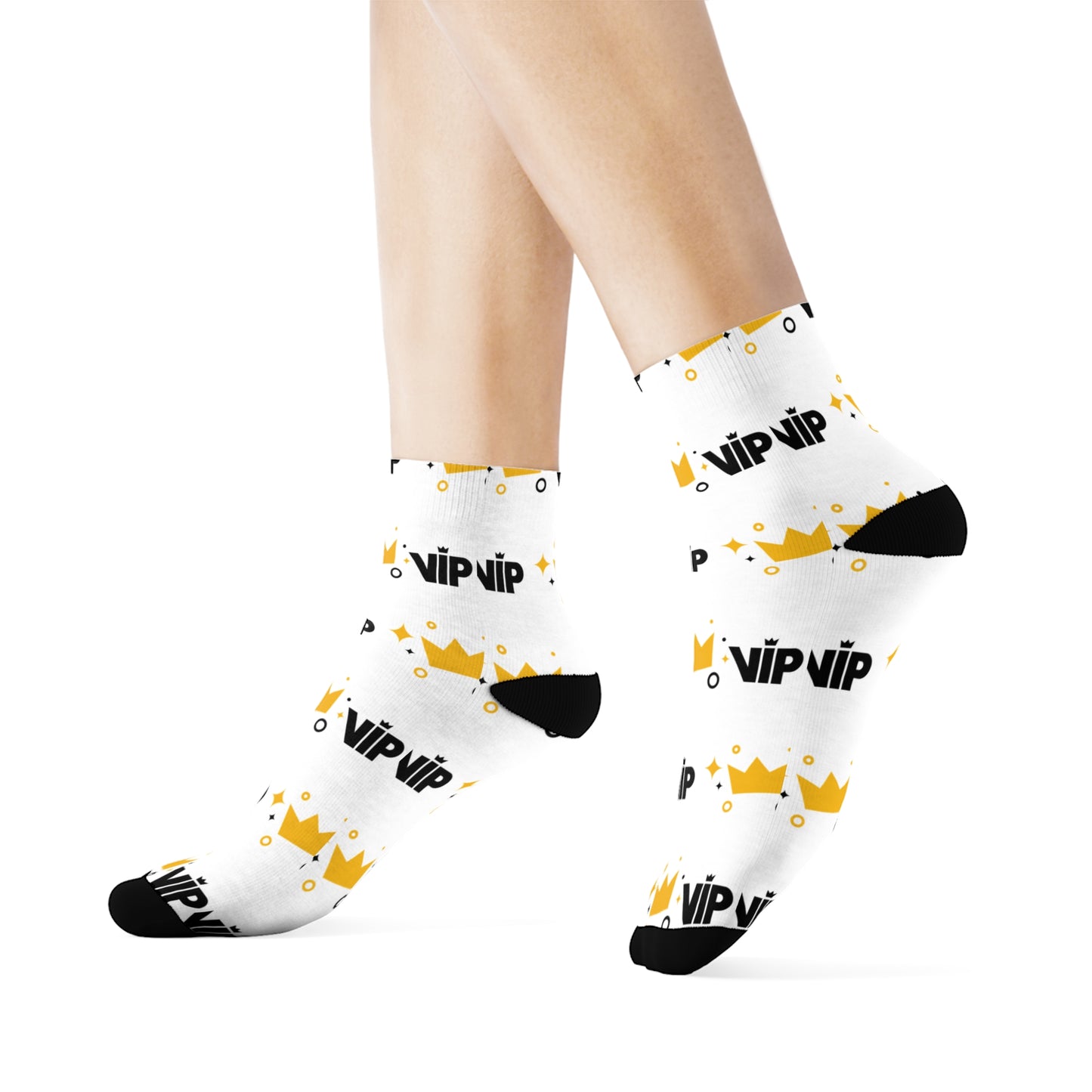 Pattern Parade - White Crew Socks