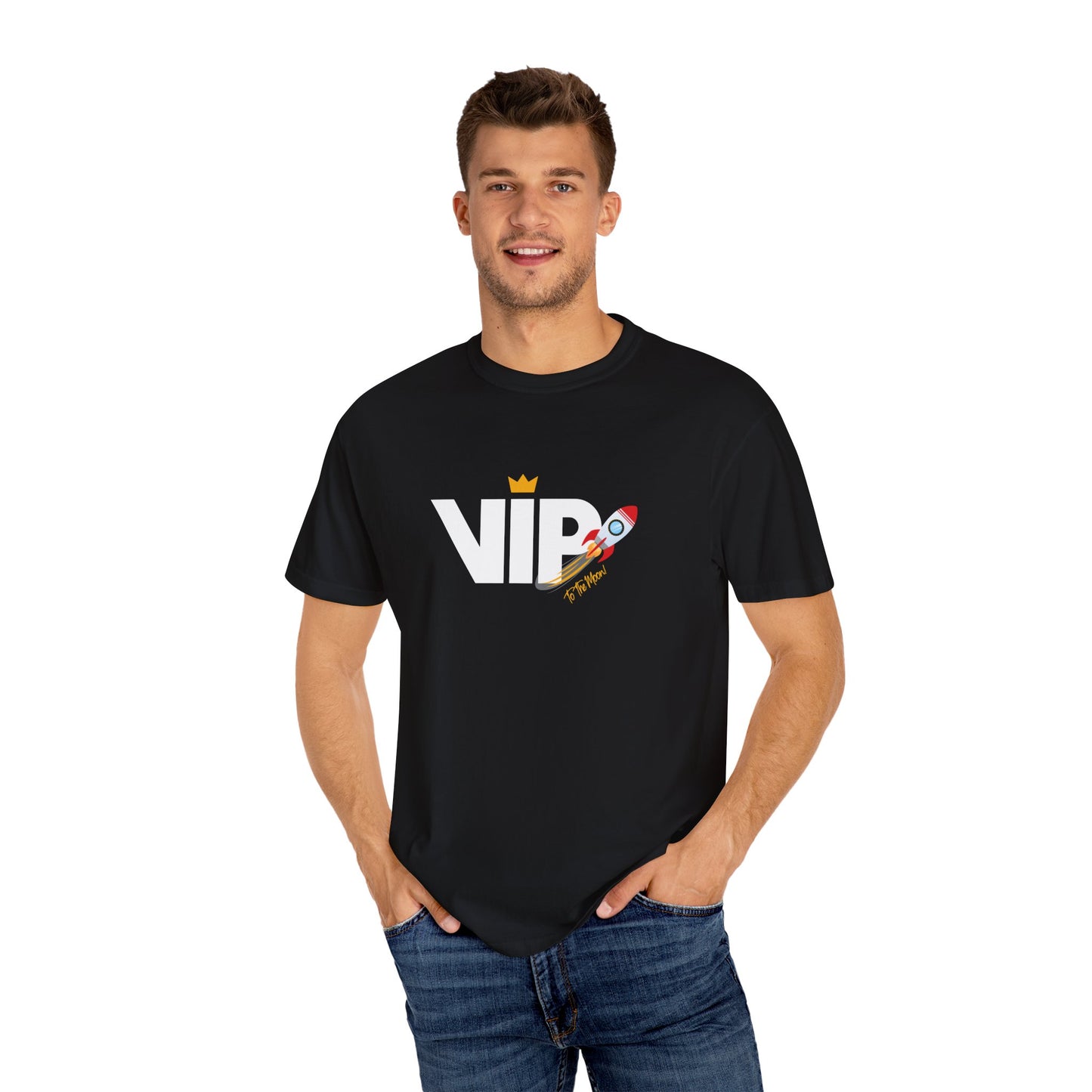 Blast Off to the Moon - Unisex Garment-Dyed T-shirt
