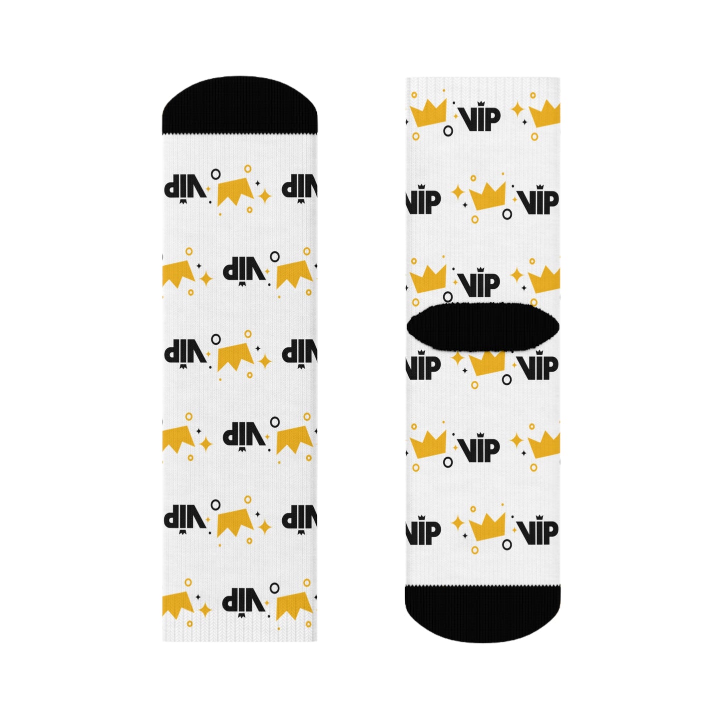 Pattern Parade - White Crew Socks