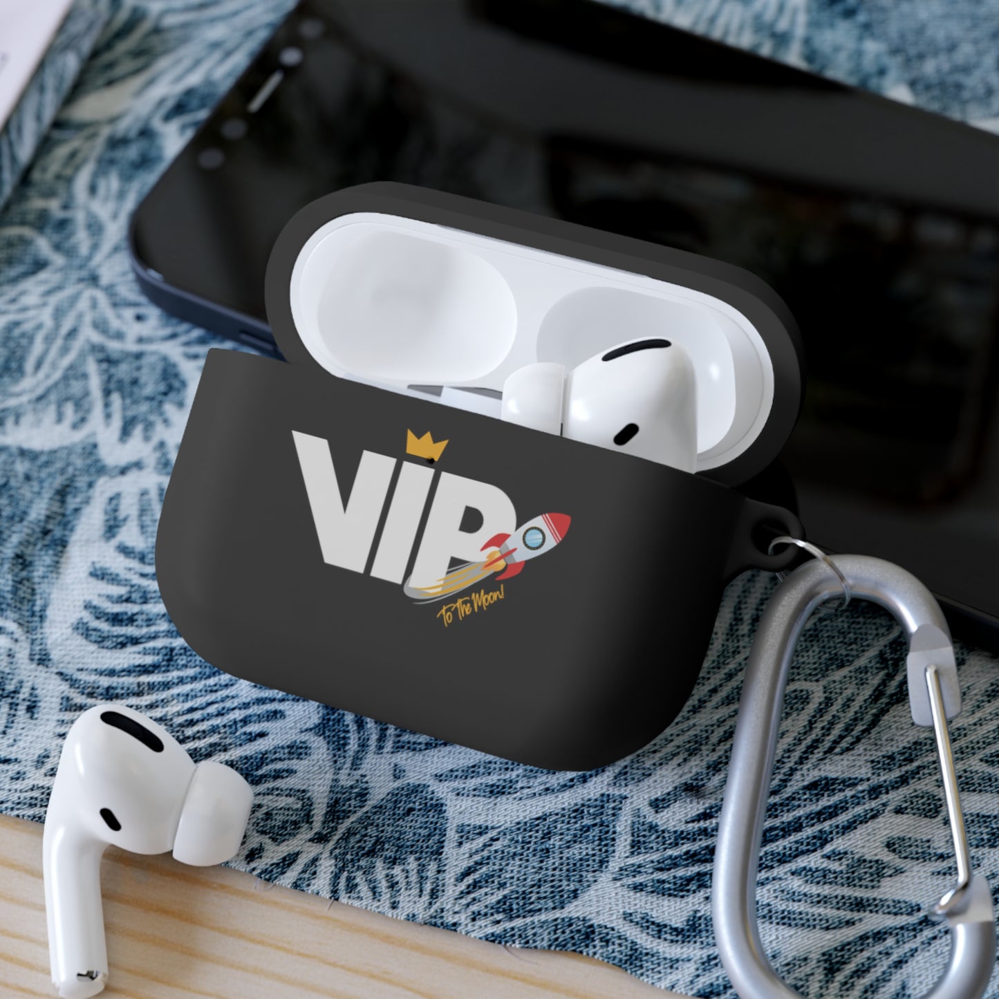 To The Moon Red - AirPods Pro Black Case