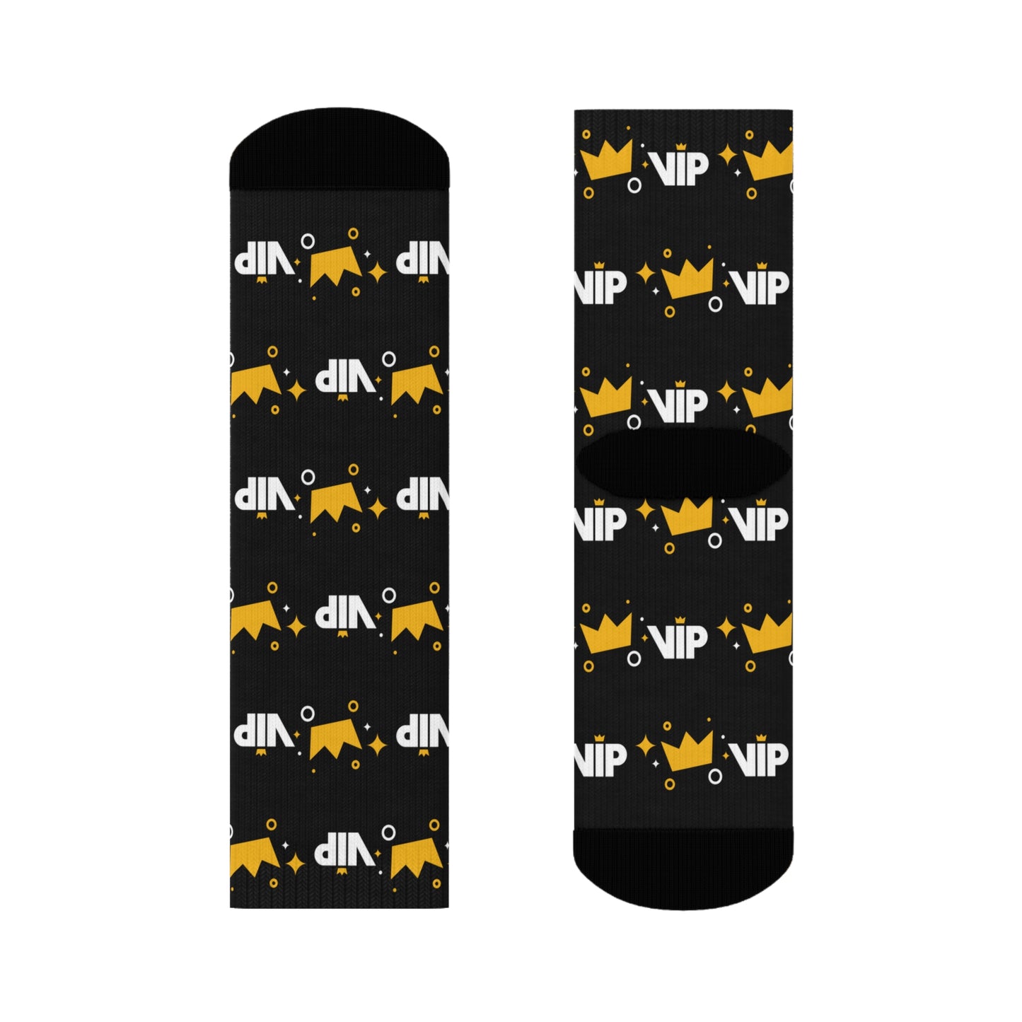 Pattern Parade - Black Crew Socks