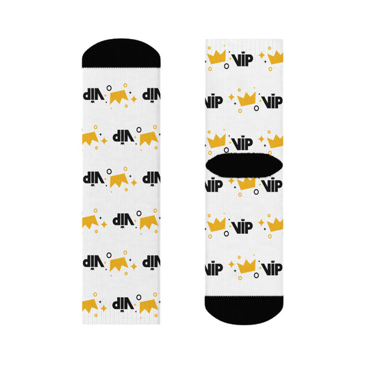 Pattern Parade - White Crew Socks