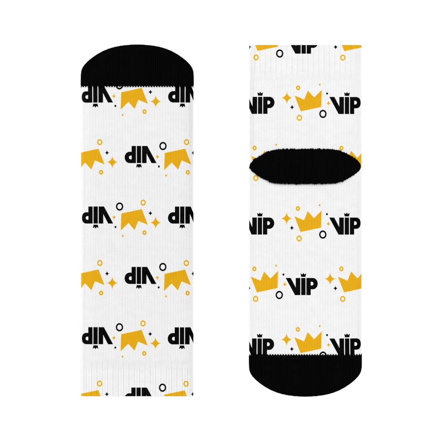 Pattern Parade - White Crew Socks