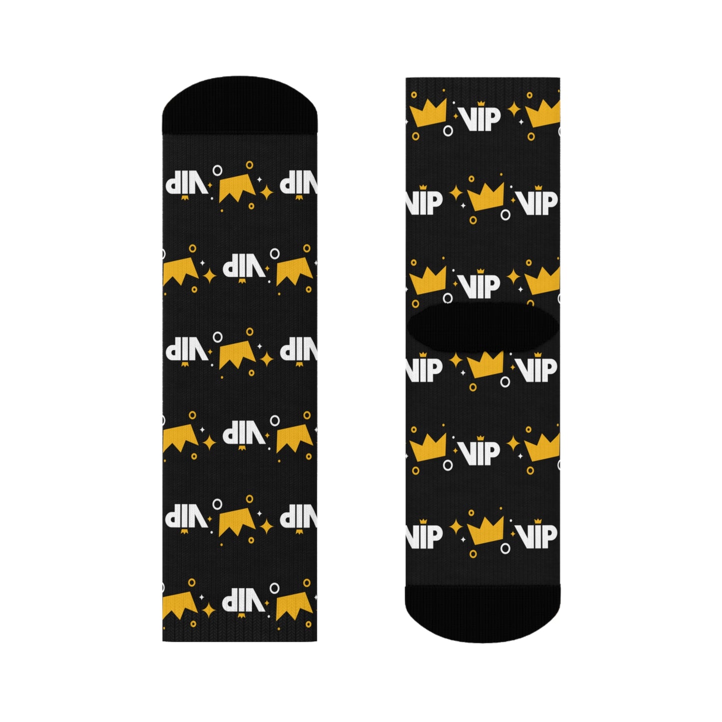 Pattern Parade - Black Crew Socks
