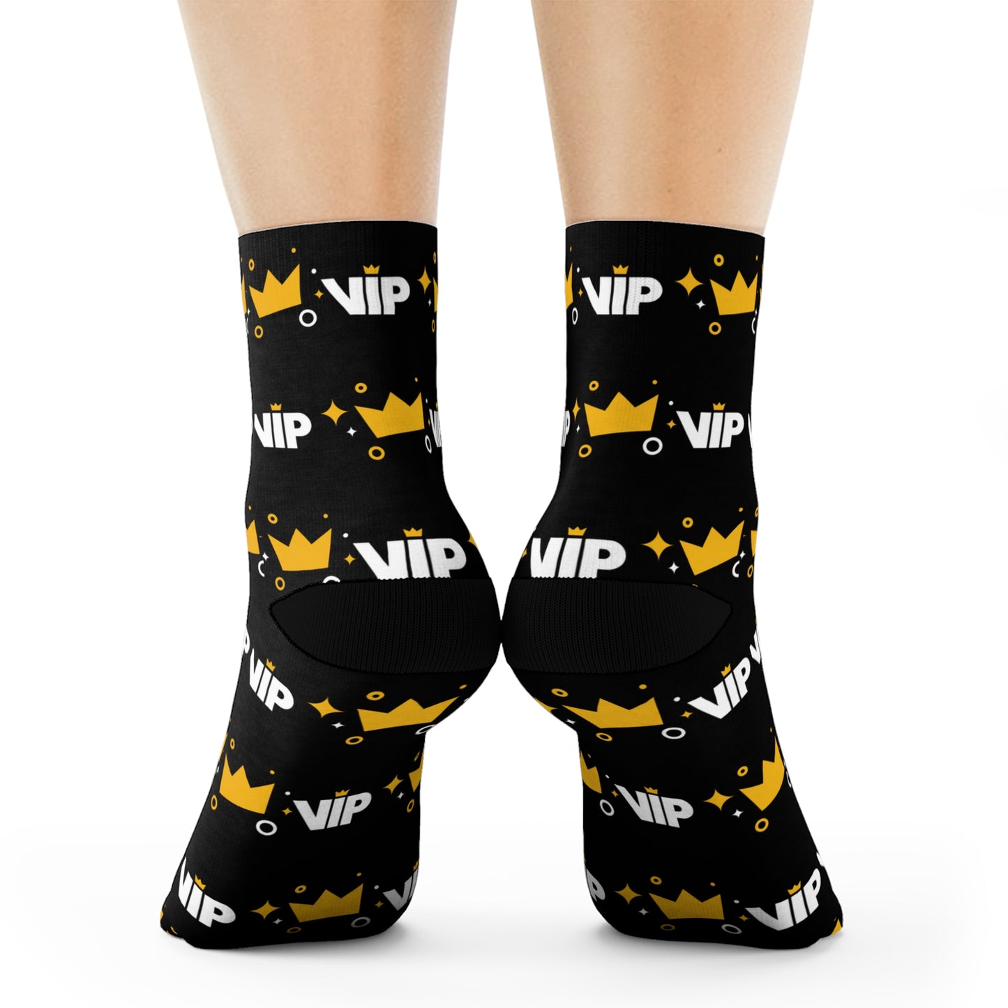 Pattern Parade - Black Crew Socks