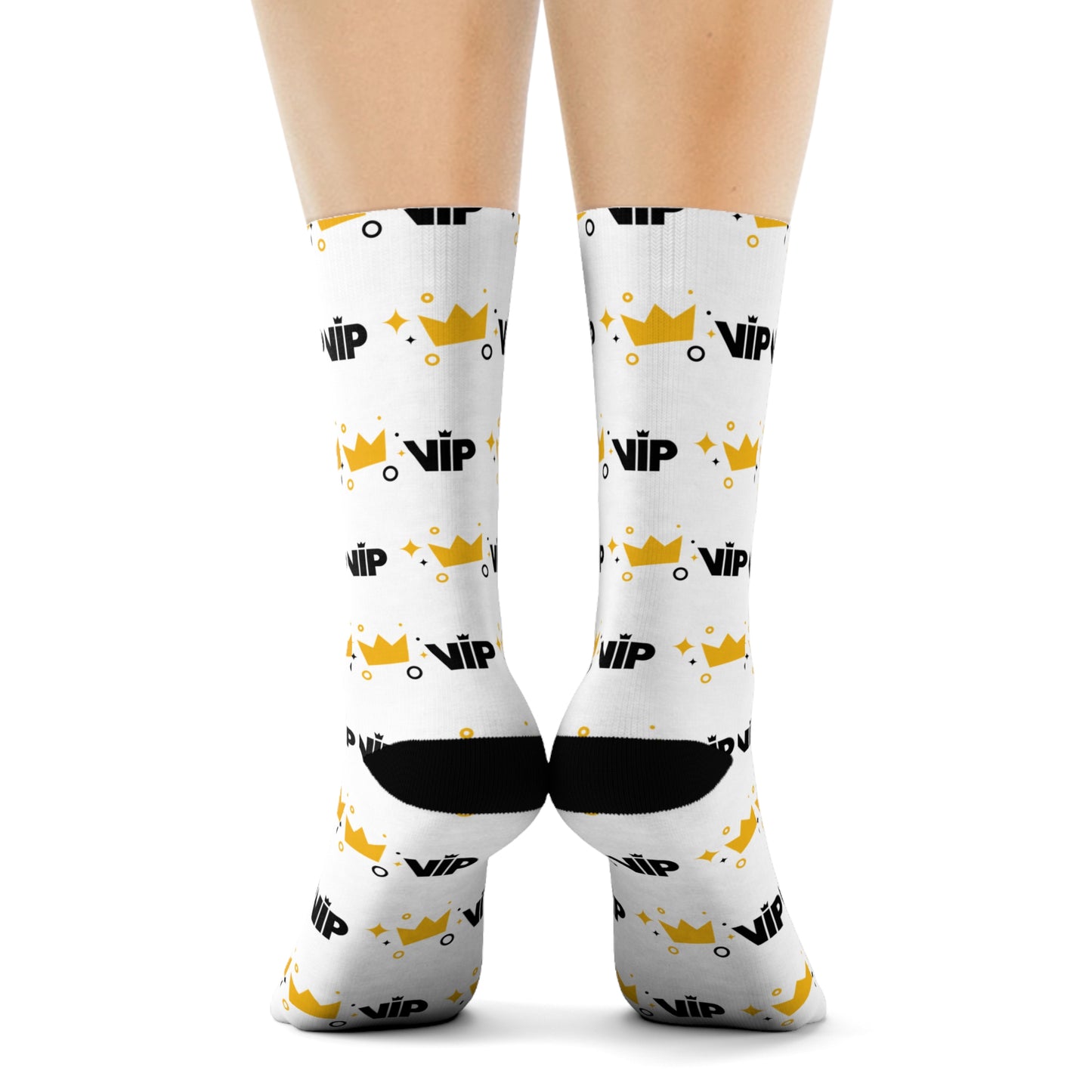 Pattern Parade - White Crew Socks