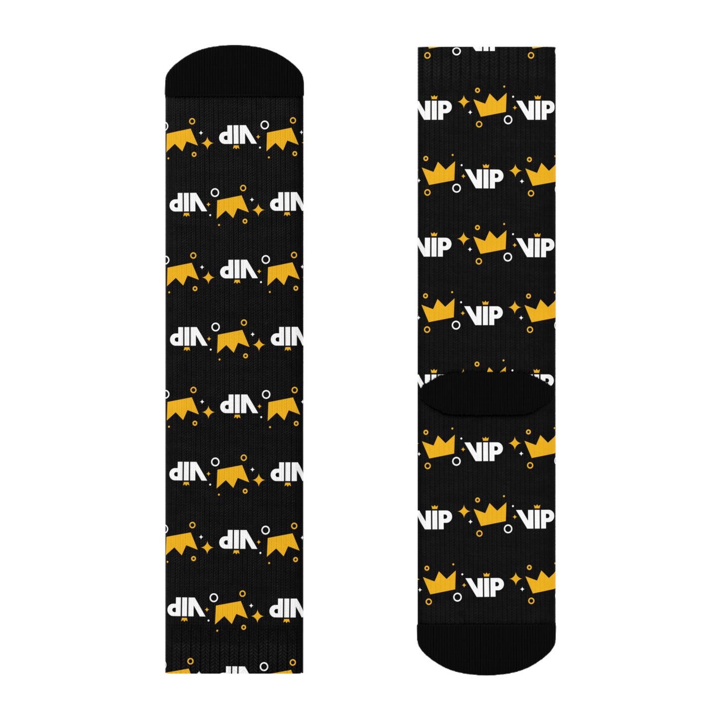 Pattern Parade - Black Crew Socks
