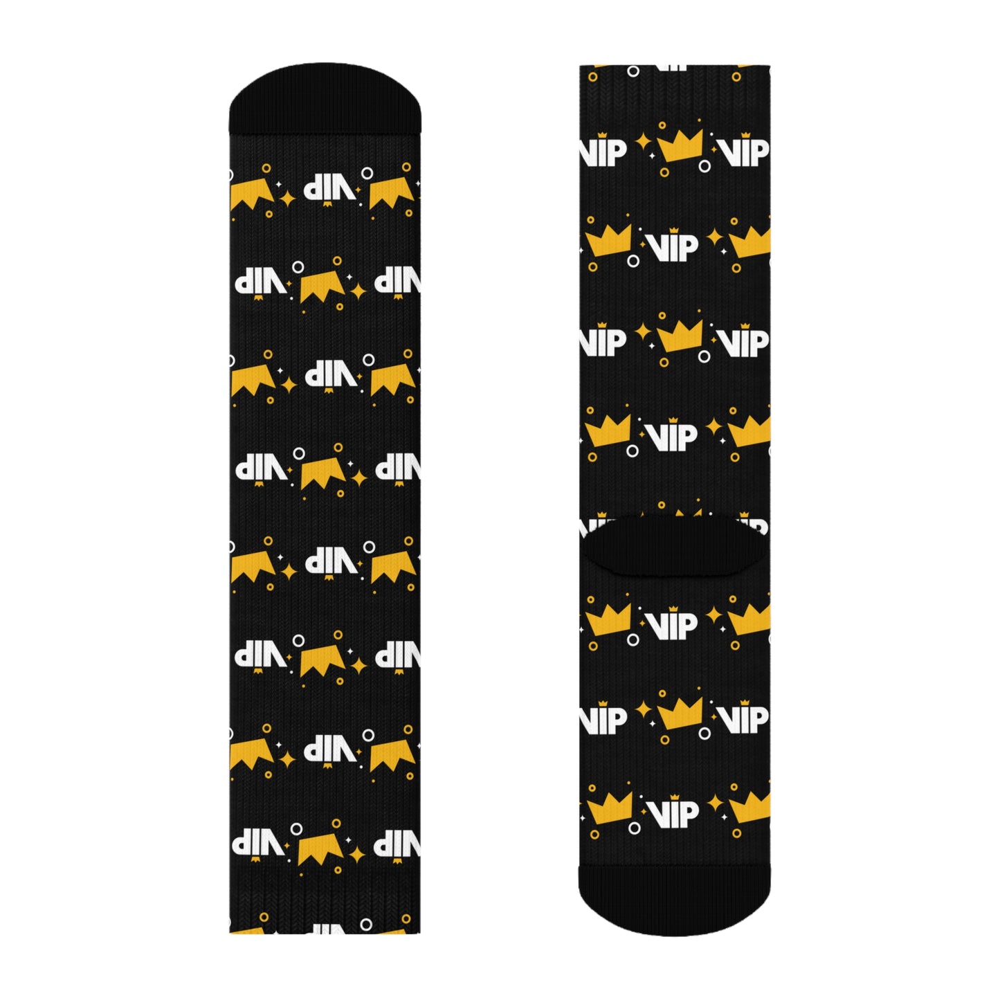 Pattern Parade - Black Crew Socks