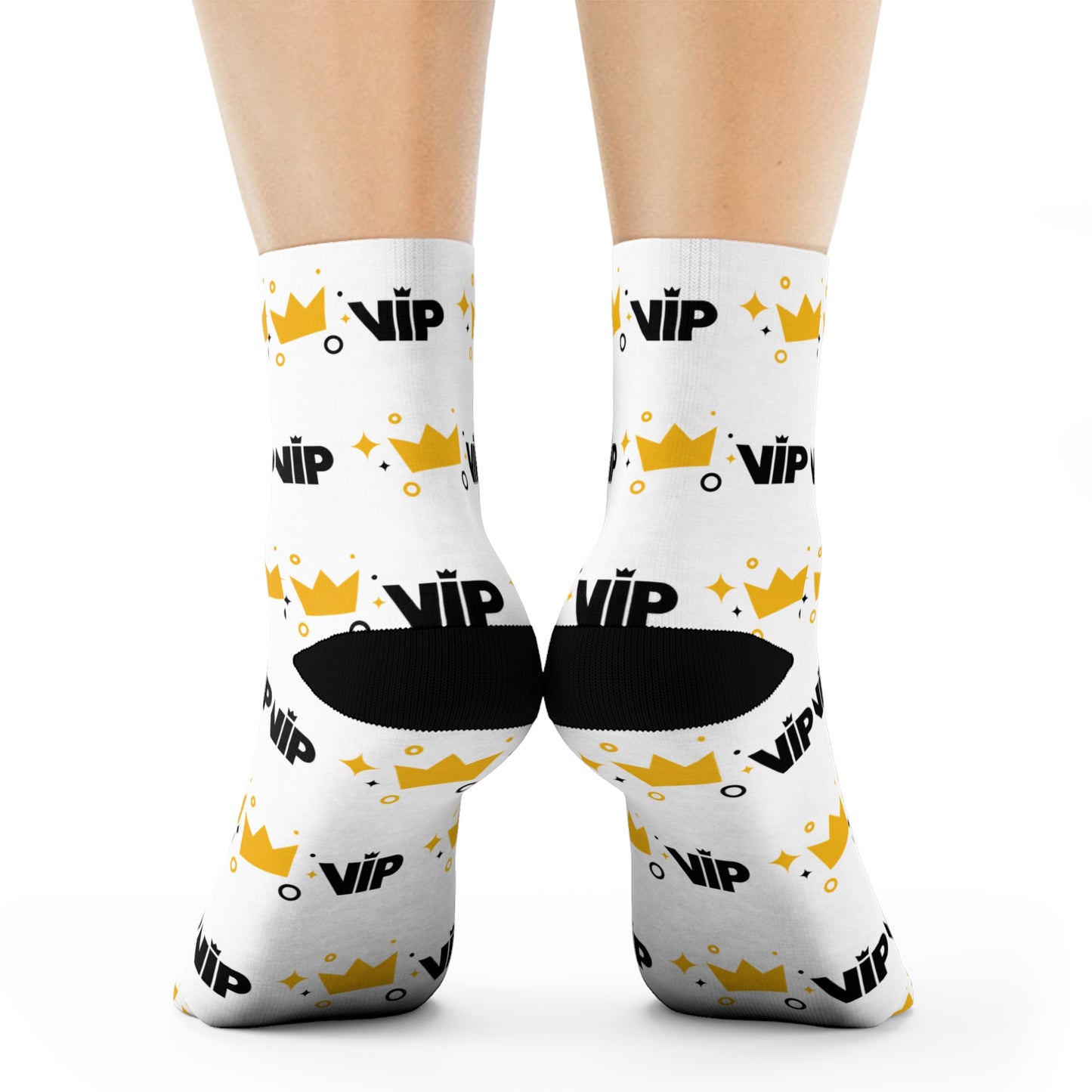 Pattern Parade - White Crew Socks