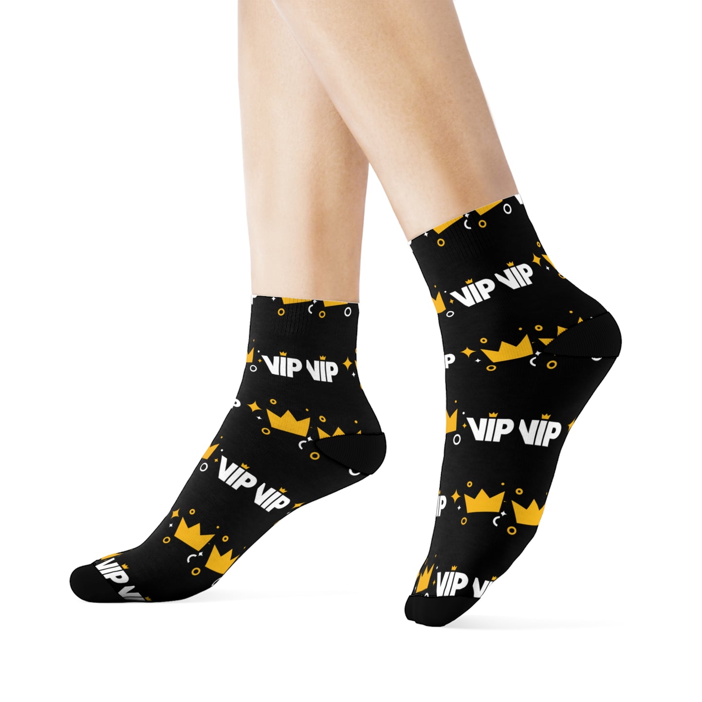 Pattern Parade - Black Crew Socks