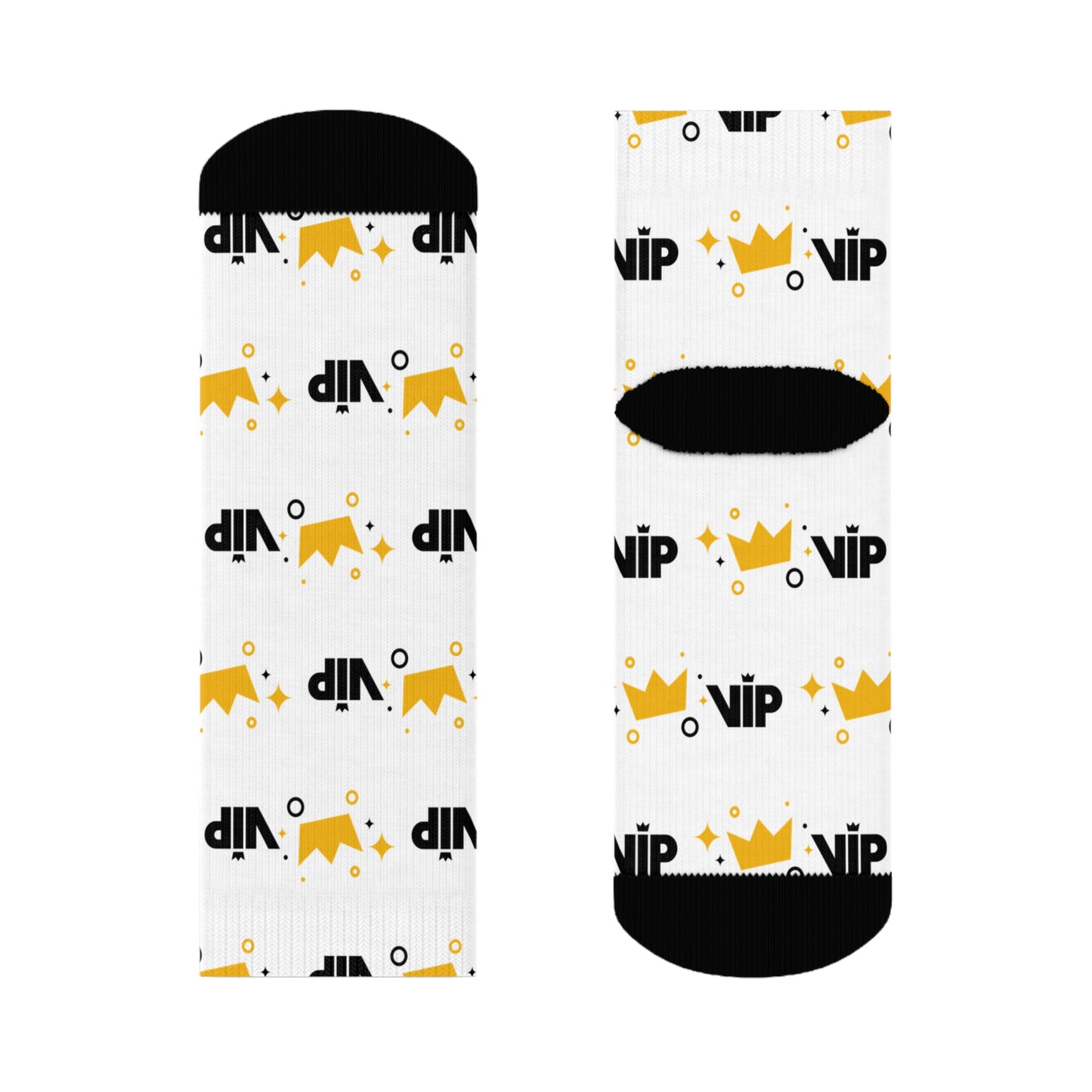 Pattern Parade - White Crew Socks