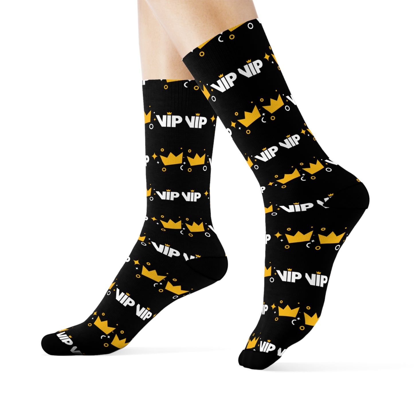 Pattern Parade - Black Crew Socks