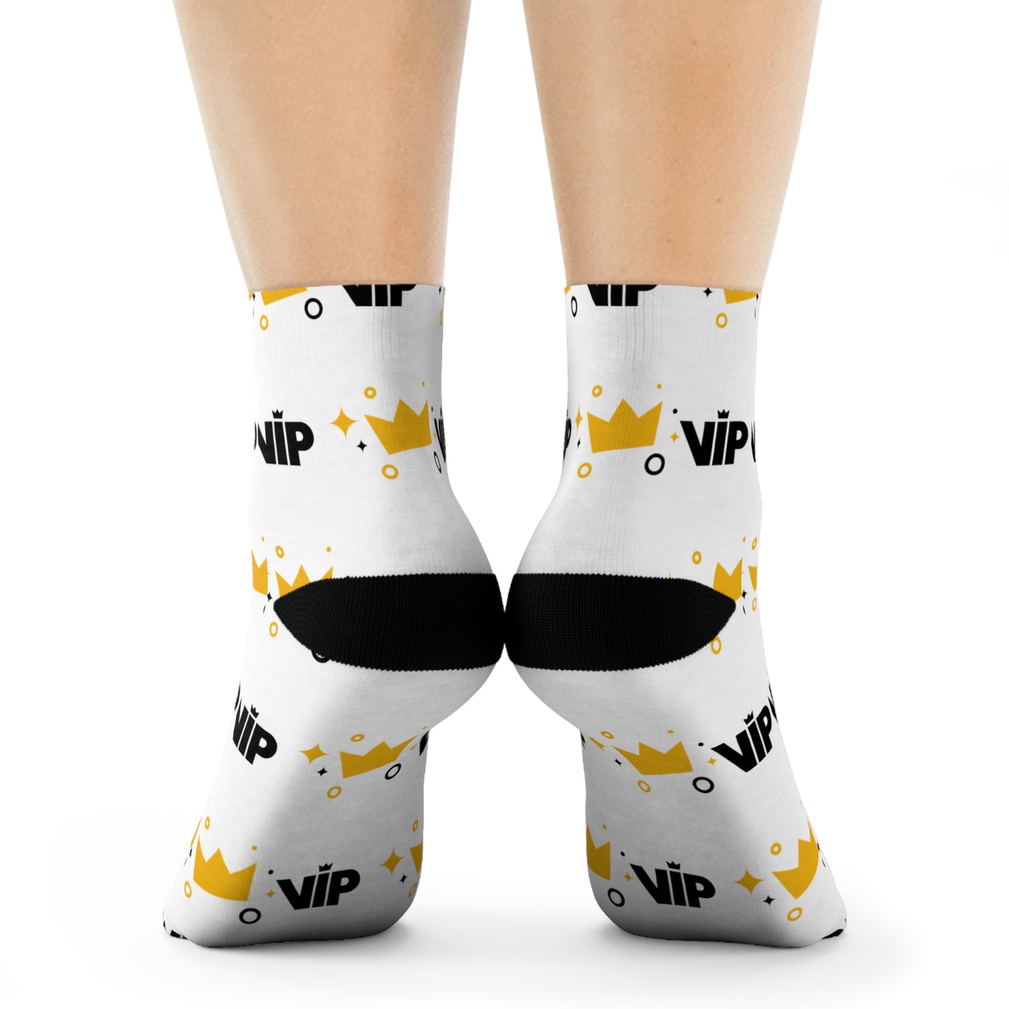 Pattern Parade - White Crew Socks