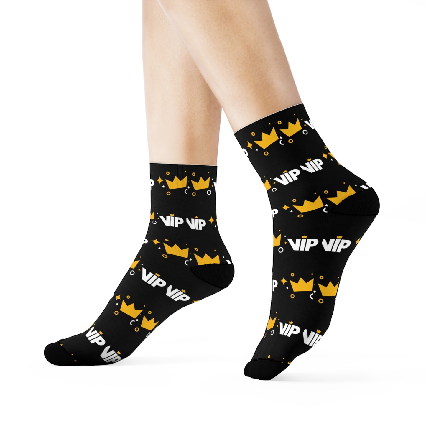 Pattern Parade - Black Crew Socks