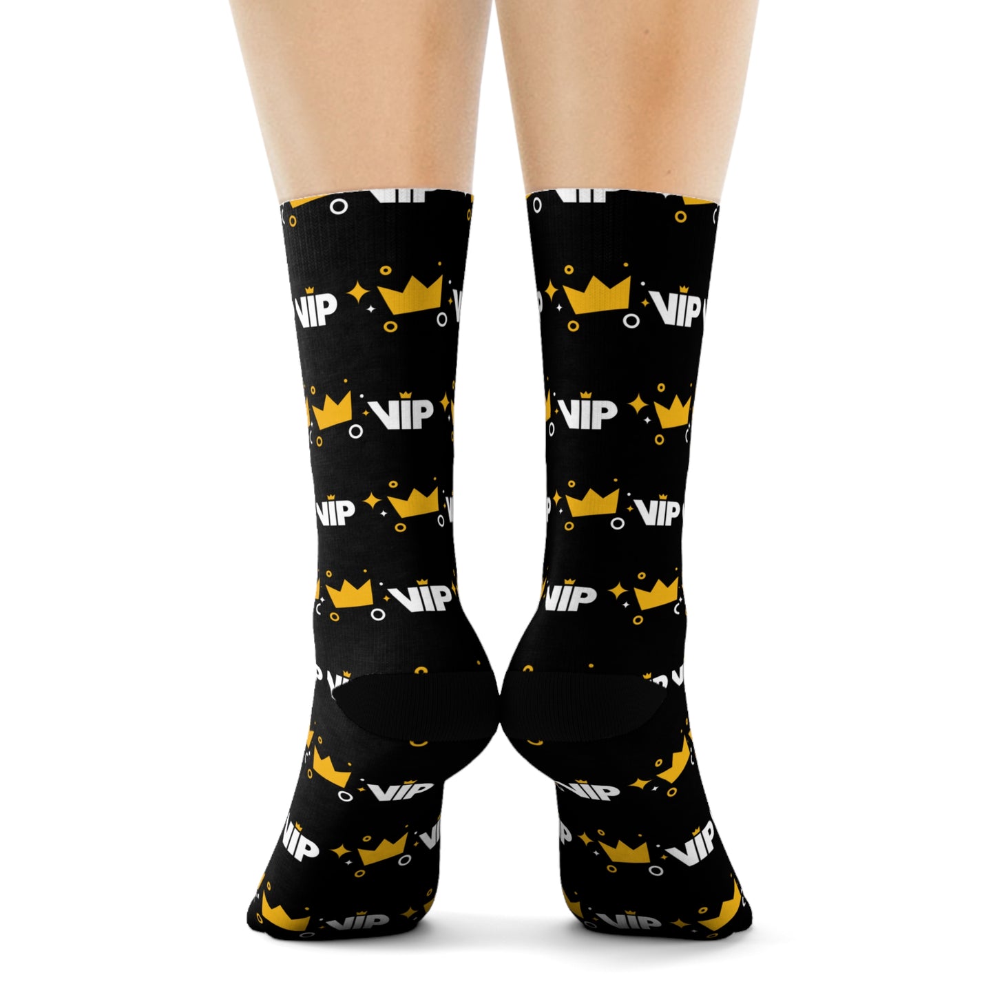 Pattern Parade - Black Crew Socks