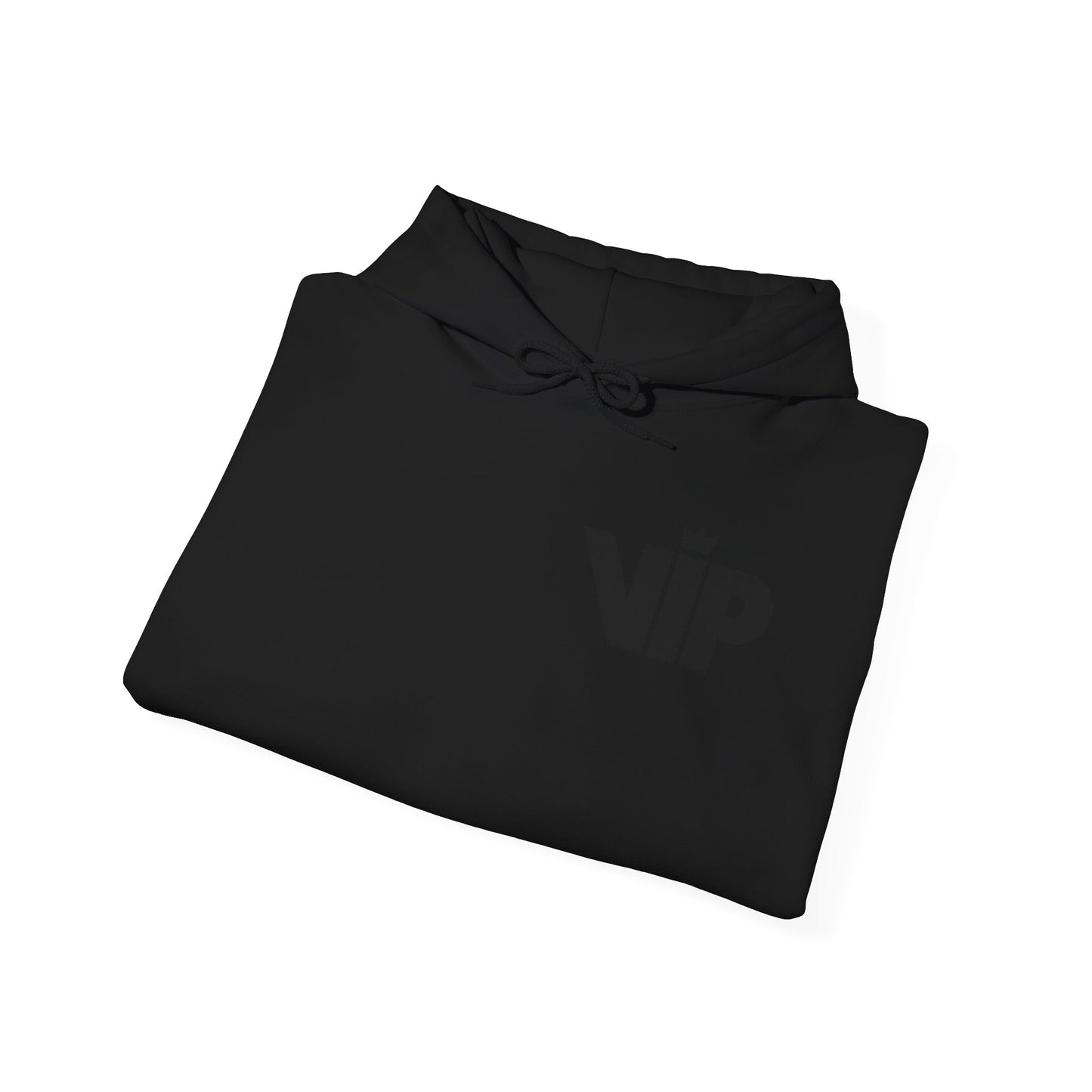 Bold Embossed Hoodie — Black Minimalist Statement Sweatshirt