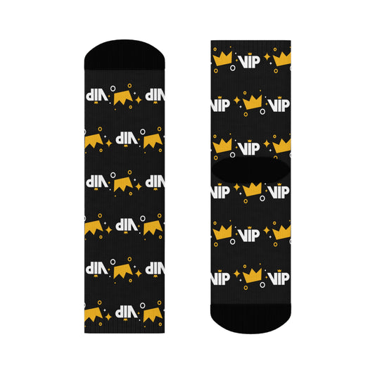 Pattern Parade - Black Crew Socks